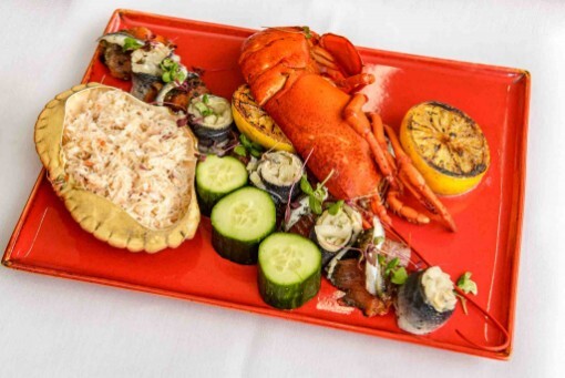 Craig y Nos Castle Wedding Meal Crab & Lobster