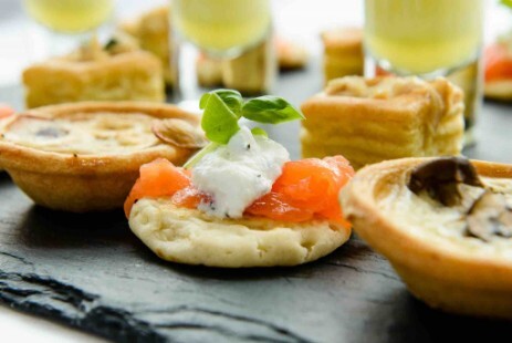 Canapes with Welcome Drinks South Wales Wedding Venue Craig y Nos Castle