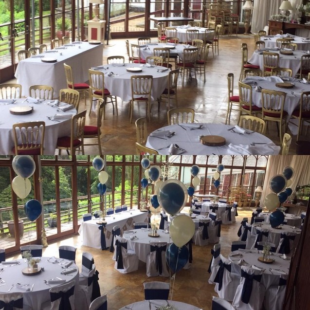 Balloon Avenue Craig y Nos Conservatory Balloon Avenue wedding banquet decor