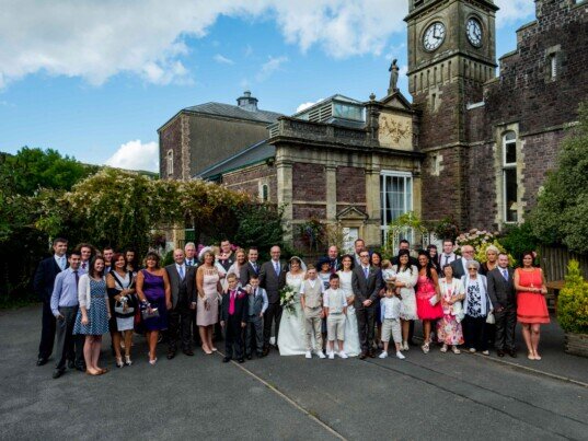 Bob Grainger Wedding Photographer Craig y Nos Castle courtyard