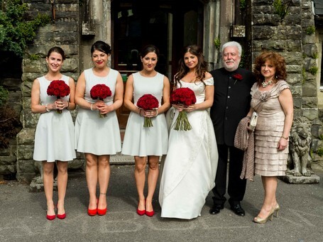 Bridesmaids at Craig y Nos Castle