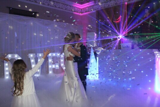 Pure Wedding Confetti throw Wedding Venue South Wales Craig y Nos Castle