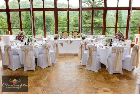 South Wales Castle Wedding Venue Conservatory Craig y Nos 