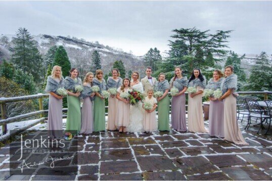 Wedding Banqueting Room Conservatory at Craig y Nos Castle by Gareth Jones Wedding Photographer