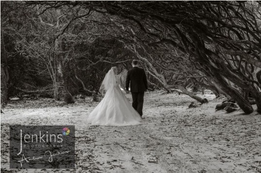 Castle Wedding Venue Wales Craig y Nos County Park Couple in woods