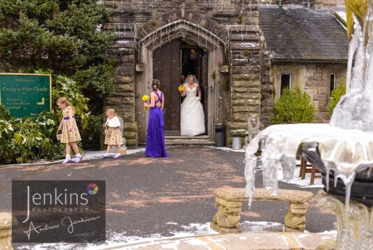 Castle Wedding Venues Wales Courtyard Craig y Nos Castle Entrance