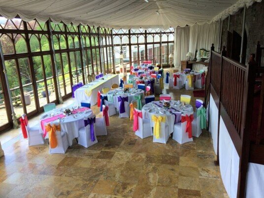 Centre of Attention Table Display Craig y Nos Castle Conservatory