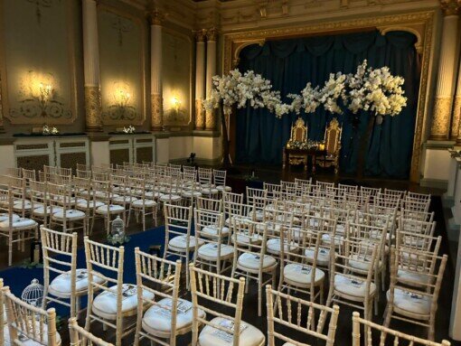 Chiavari Chairs Craig y Nos Castle Ceremoy Room