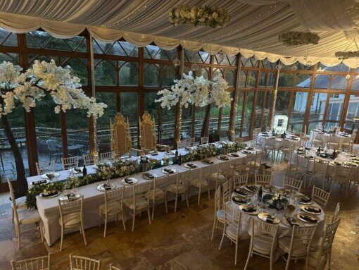 Chiavari Chairs Craig y Nos Castle Banqueting Room