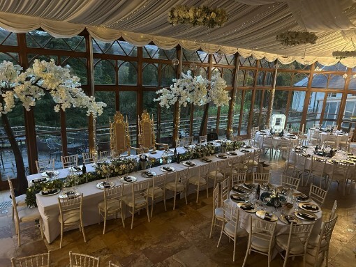 Chiavari Chairs Craig y Nos Castle Banqueting Room