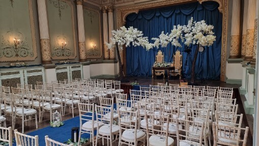 Chiavari Chairs in Ceremony Room Craig y Nos