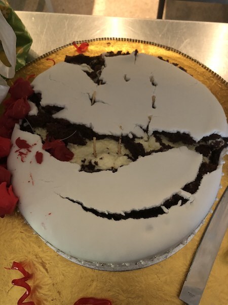 Collapsed Wedding Cake due to internal structure made of whipped cream