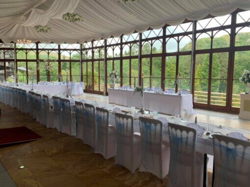 Craig y Nos Castle Conservatory Wedding Tables