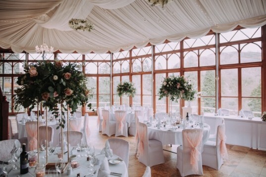 Conservatory Craig y Nos Castle wedding venue Cardiff