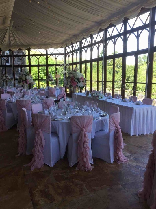 Craig y Nos Castle Wedding Venue in South Wales in pink