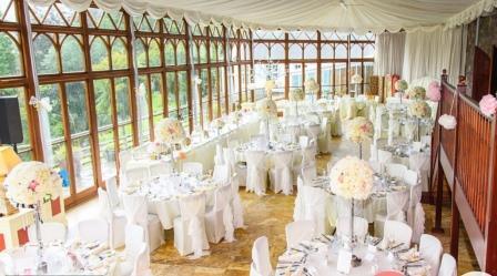 Conservatory at Craig y Nos Castle for Wedding Reception