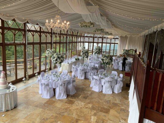 Swansea Wedding Reception Venue Craig y Nos Castle Conservatory 