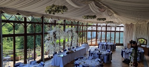 Wedding Ceremony Conservatory Craig y Nos Castle