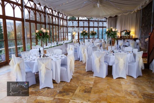 Conservatory at Craig y Nos Castle wedding venue for Newport