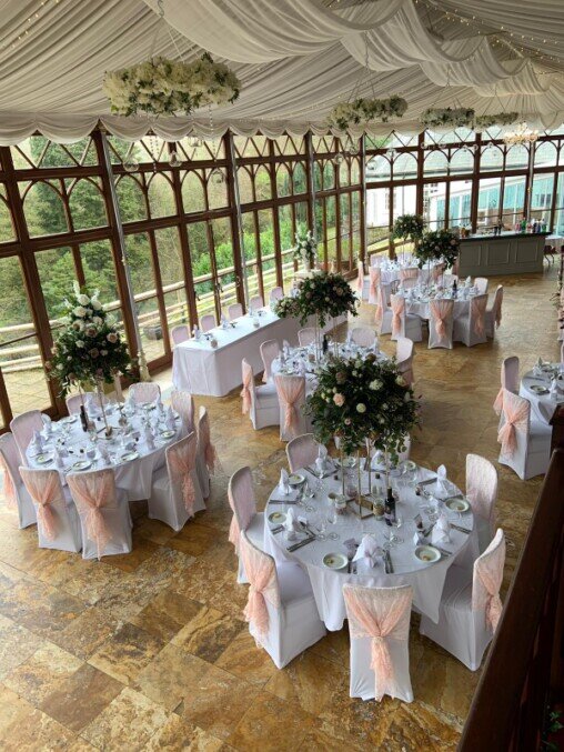 Conservatory Wedding  Banqueting room Craig y Nos