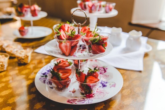 South Wales Wedding Venue Craig y Nos Castle Strawberry Platters