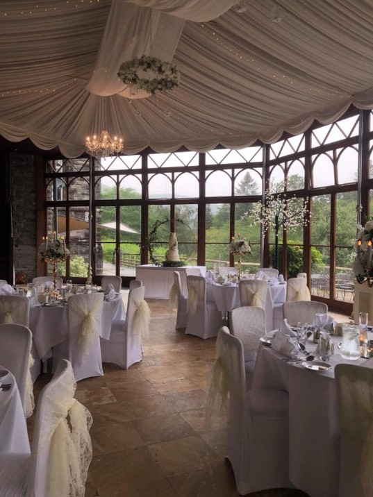Swansea Wedding Reception Venue Craig y Nos Castle Conservatory 