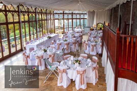 Craig y Nos Castle South Wales Wedding Reception Conservatory