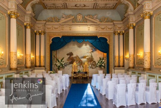 South Wales Wedding Venue Ceremony Room Craig y Nos Castle