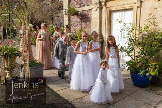 South Wales Wedding entrance to theatre  Craig y Nos Castle