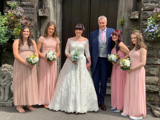 Craig y Nos Castle Wedding Venue Swansea bridesmaids