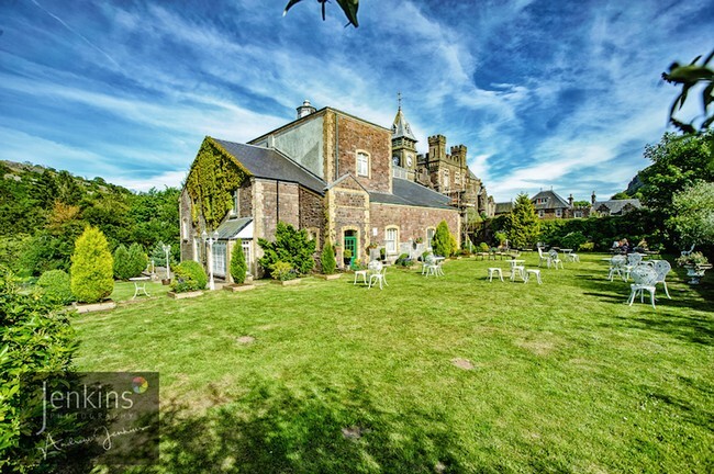 Craig y Nos Castle theatre gardens by Andrew Jenkins Wedding Photography