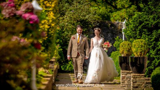 Craig y Nos Castle theatre gardens path