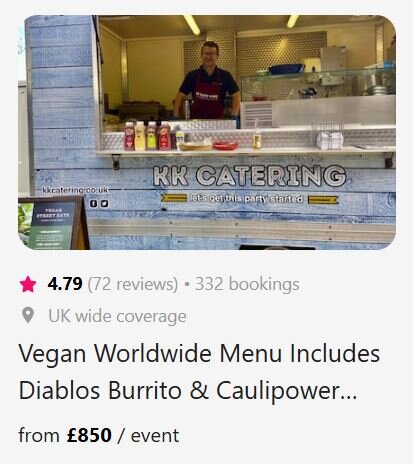 Street Food Vegan Vegan Street Food for Weddings