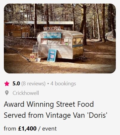 Street Food at Craig y Nos Swansea Street Food Hire