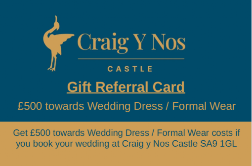 Formal Wear Gift Card Craig y Nos Castle