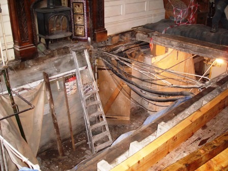 New floor for Patti Bar Craig y Nos Castle Patti Bar floor restoration