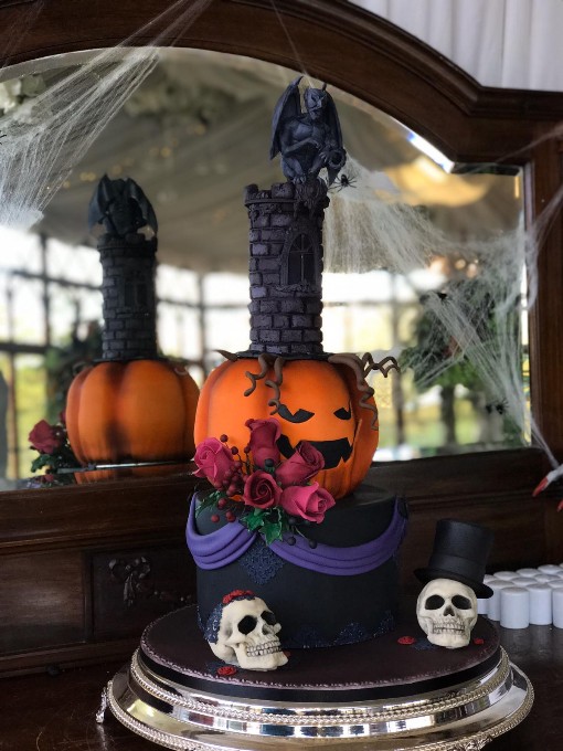 Halloween Wedding Cake