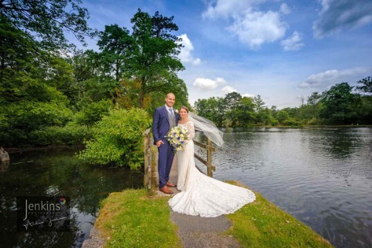 Boating Lake at Craig y Nos Castle wedding venue near Swansea