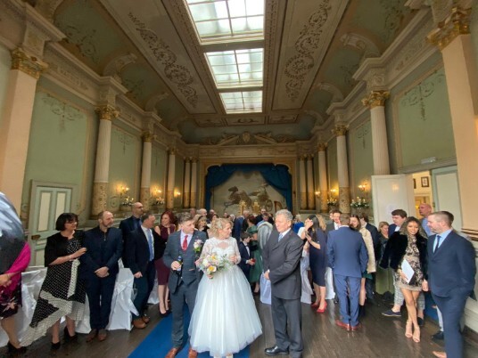 Wedding Ceremony Room the theatre at Craig y Nos Castle wedding venue near Neath