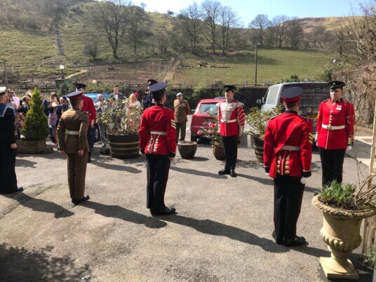 Military Parade at South Wales Wedding Venue Craig y Nos Castle