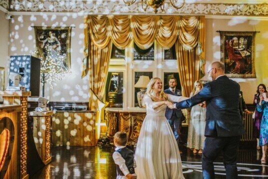 Evening Function room at Craig y Nos Castle wedding venue near Neath