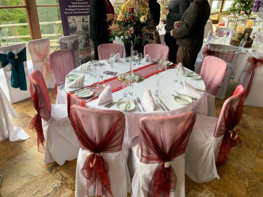 Craig y Nos Castle South Wales Wedding Banqueting table