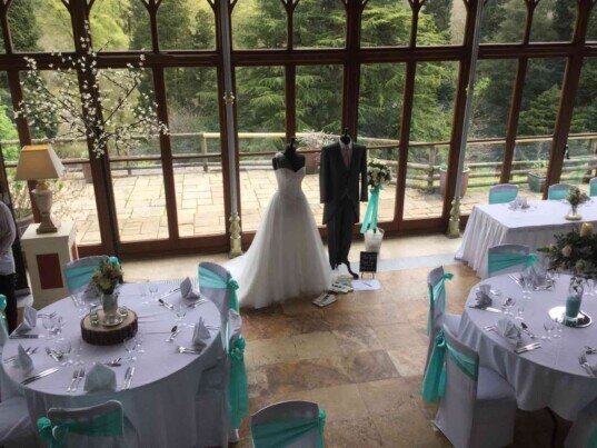 Craig y Nos Castle Conservatory Table Settings on Open Day 