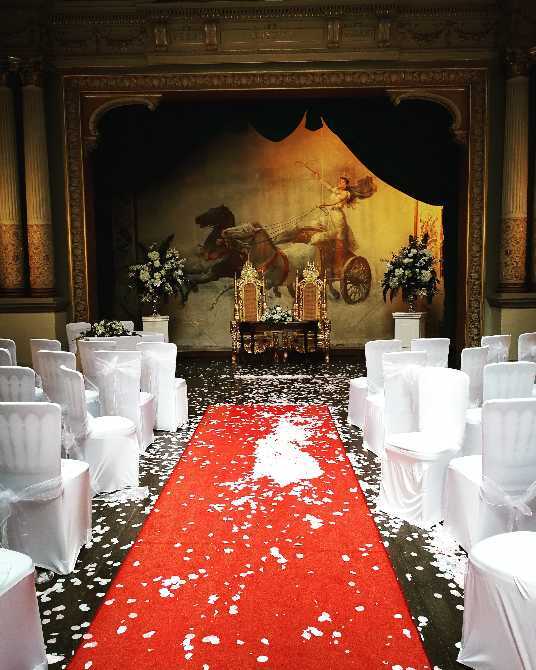 Opera House White Chair South Wales Wedding Venue Craig y Nos Castle