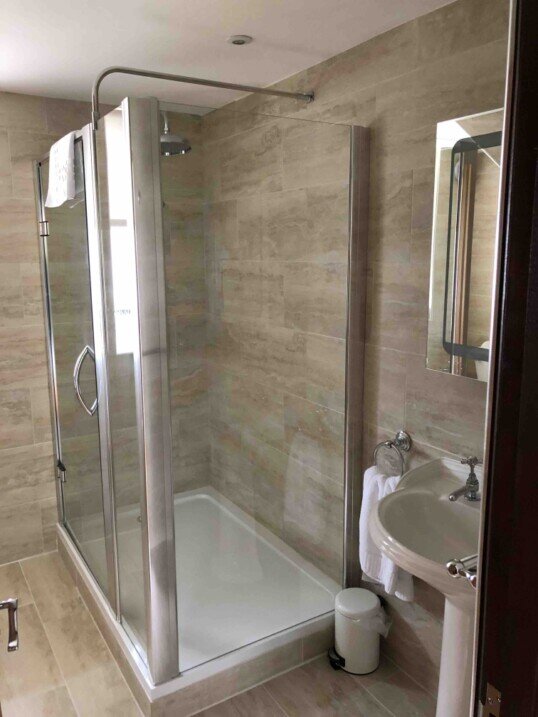 Room AB13 Craig y Nos Castle Shower en-suite