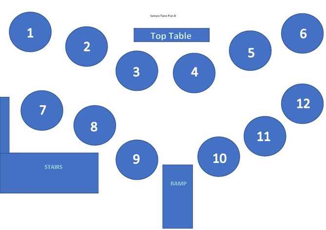 Craig y Nos Castle Table Plan Wedding Reception room