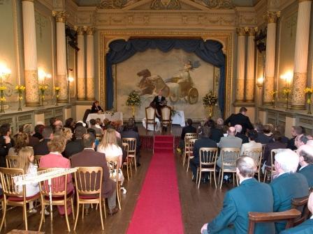 Wedding Ceremony South Wales the opera house at Craig y Nos Castle licensed for weddings