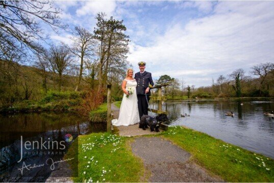 Boating Lake in Country Park at Craig y Nos Castle 