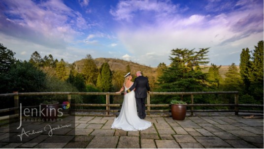 View over Brecon Beacons Country Park from the Conservatory Terrace Craig y Nos Castle