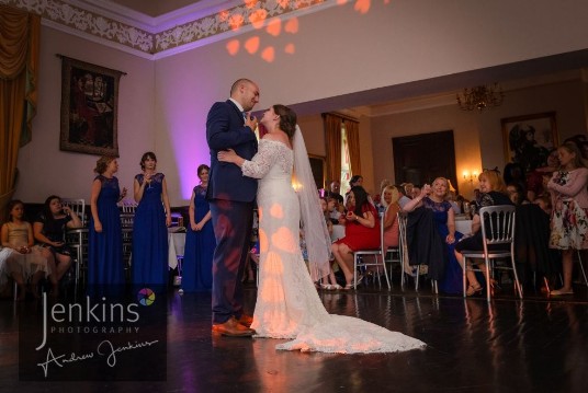 Evening Party First Dance at Craig y Nos Castle Wales Wedding Venue